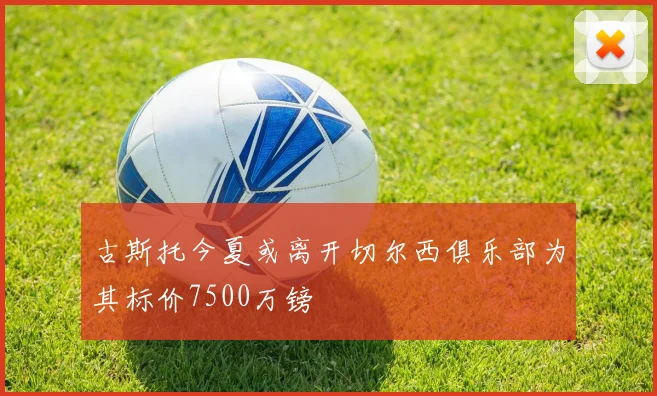 古斯托今夏或离开切尔西俱乐部为其标价7500万镑